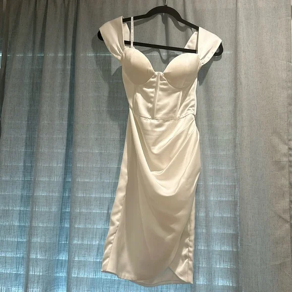 miss circle dresses Miss Circle Women's Ada Gold Rhinestone Embellished Strapless Gown with Head Scarf
